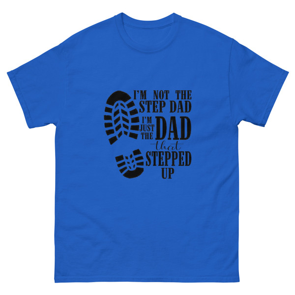 Celebrate the incredible dads who rise to the occasion with our "I'm the Dad That Stepped Up" Unisex Classic Tee. This isn't just a t-shirt; it's a statement of strength, love, and commitment. Made for the modern dad, this tee offers both comfort and style, perfect for everyday wear or special occasions. Show the world your pride and let your actions speak volumes with this meaningful and stylish garment.