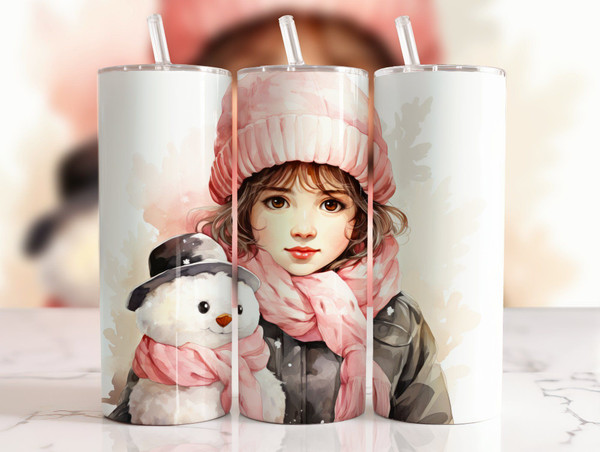 Vintage Pink Holiday & Winter 20 oz Tumblers — multiple seasonal designs