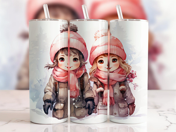 Vintage Pink Holiday & Winter 20 oz Tumblers — multiple seasonal designs