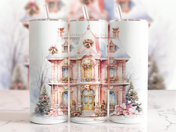Vintage Pink Holiday & Winter 20 oz Tumblers — multiple seasonal designs