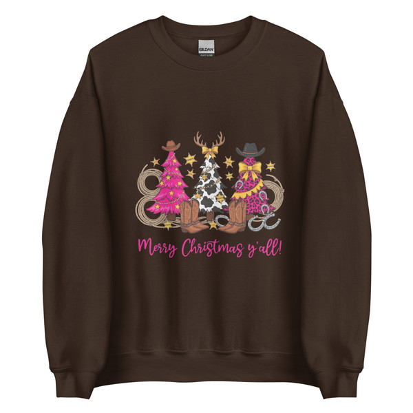 “Rustic farmhouse Christmas sweatshirt — festive holiday graphic tee”