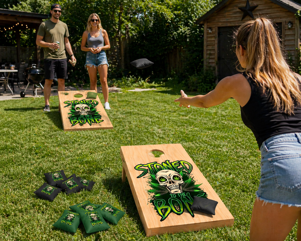 Perfect for backyard competitions, events, and players who want the real cornhole experience with a design that hits different.