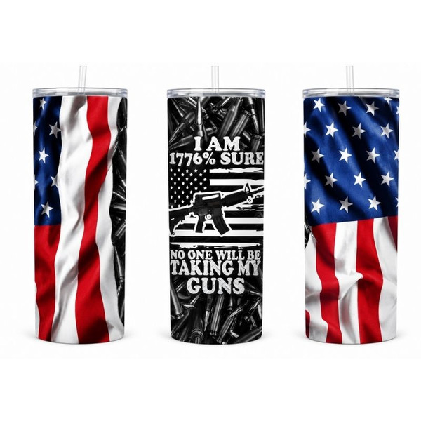 Photos showcase the Rebel Americana Tumblers collection featuring high-resolution full wrap artwork on 20oz skinny stainless steel tumblers. Designs include patriotic Americana themes, rustic textures, freedom-inspired graphics, outdoor lifestyle artwork, edgy rebel aesthetics, and bold statement imagery. Images display multiple tumbler angles, close-up design details, and realistic product mockups to highlight the vibrant sublimation print quality, insulated stainless steel finish, and overall Americana-inspired style.