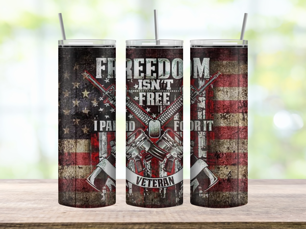 Photos showcase the American Heroes Tumblers collection featuring high-resolution patriotic artwork on 20oz skinny stainless steel tumblers. Designs include Americana themes, distressed American flag graphics, military-inspired styling, freedom-focused artwork, rustic patriotic textures, aviation-inspired visuals, and bold red white and blue aesthetics. Product photos display multiple tumbler angles, detailed close-up artwork views, realistic lifestyle mockups, and vibrant sublimation print quality highlighting the insulated stainless steel finish.