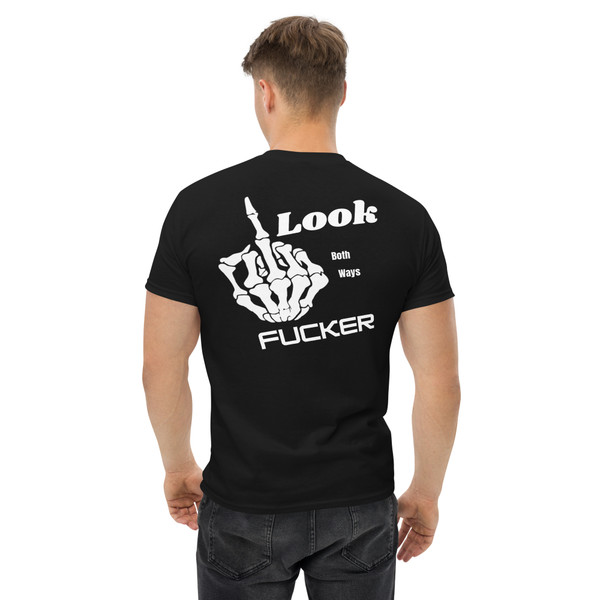 Make a statement without saying a word. The Look Both Ways Message T from Brat Style is more than just a tee; it's a conversation starter, a subtle reminder, and a timeless piece that effortlessly elevates your casual style. Crafted from premium, breathable cotton, this unisex classic tee offers unparalleled comfort and durability, making it perfect for everyday wear.