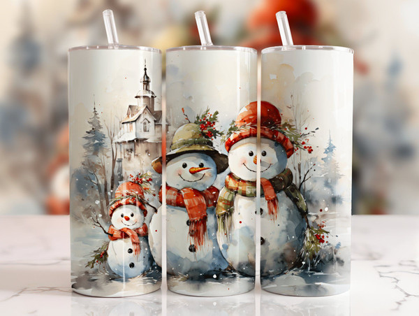 Vintage Red Holiday & Winter 20 oz Tumblers — multiple seasonal designs