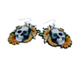 Introducing our unique and captivating Skull Sunflower earrings! These one-of-a-kind earrings are designed to make a bold fashion statement while adding a touch of edgy elegance to any outfit. At the heart of these earrings is a stunning skull, that sits atop a vibrant bouquet of sunflowers, symbolizing resilience and positivity, making these earrings a perfect blend of dark and vibrant elements. To add a whimsical touch, delicate butterflies adorn the forehead of the skull, symbolizing transformation and beauty. The combination of the skull head, sunflowers, and butterflies creates a captivating juxtaposition, representing the cycle of life and the beauty that can arise from darkness. These earrings are made from high-quality acrylic, ensuring durability while maintaining a lightweight feel for comfortable wear throughout the day. The vibrant colors of the sunflowers and butterflies are expertly embedded within the acrylic, ensuring long-lasting vibrancy and avoiding any fading or discoloration over time. Add a touch of intrigue and enchantment to your ensemble with these extraordinary earrings.