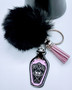 Spell keychain with fur and tassel is the perfect accessory for your spells! Made of high-quality acrylic, this keychain features an aged spell potion bottle design. Add a whimsical touch to your look with this charming accessory. Though the color of the fur may vary upon delivery due to availability, each keychain features an original unique design.
