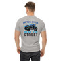The striking motorcycle design  brings the air of excitement to this comfortable unisex T-shirt.  Get ready to mix comfort and adventure with this unique unisex design.  The image of a motorcycle on the back of this T-shirt with the slogan "Beat the Street" implies the acceptance of open road excitement by the wearer. The striking motorcycle design  brings the air of excitement to this comfortable unisex T-shirt.  Get ready to mix comfort and adventure with this unique unisex design.  The image of a motorcycle on the back of this T-shirt with the slogan "Beat the Street" implies the acceptance of open road excitement by the wearer.