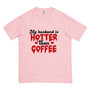 Declare your love with a touch of humor and style with our "My Husband is Hotter Than Coffee" unisex t-shirt. This garment-dyed heavyweight tee boasts a bold statement in a drip-red design, perfect for expressing your admiration while enjoying superior comfort and quality. Crafted by Brat Style, this shirt is a must-have for anyone who appreciates a blend of wit and fashion. Declare your love with a touch of humor and style with our "My Husband is Hotter Than Coffee" unisex t-shirt. This garment-dyed heavyweight tee boasts a bold statement in a drip-red design, perfect for expressing your admiration while enjoying superior comfort and quality. Crafted by Brat Style, this shirt is a must-have for anyone who appreciates a blend of wit and fashion.