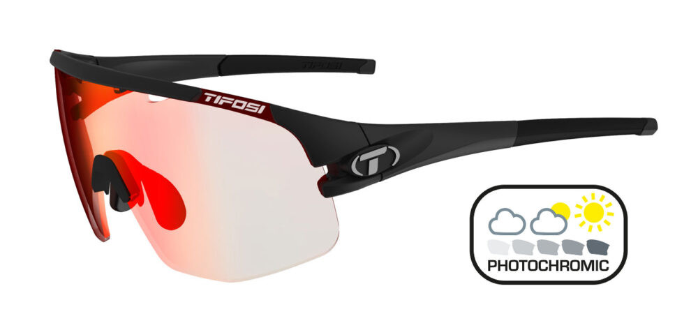Tifosi Sledge Lite (Matte Black) Photochromic - Sunglasses For Sport