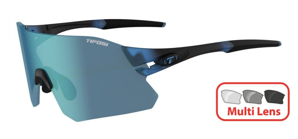 Tifosi Rail (Crystal Blue) 3 Lens Set - Sunglasses For Sport