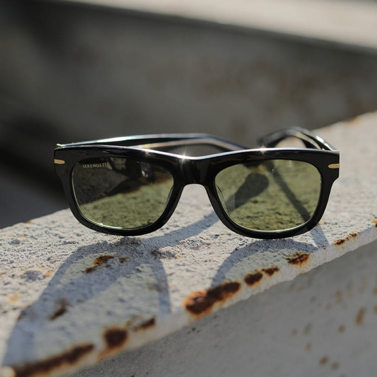 Serengeti Foyt Large - Shiny Black - Polarised 555nm