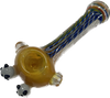 6" PANDA GLASS HAND PIPE ASST. COLORS