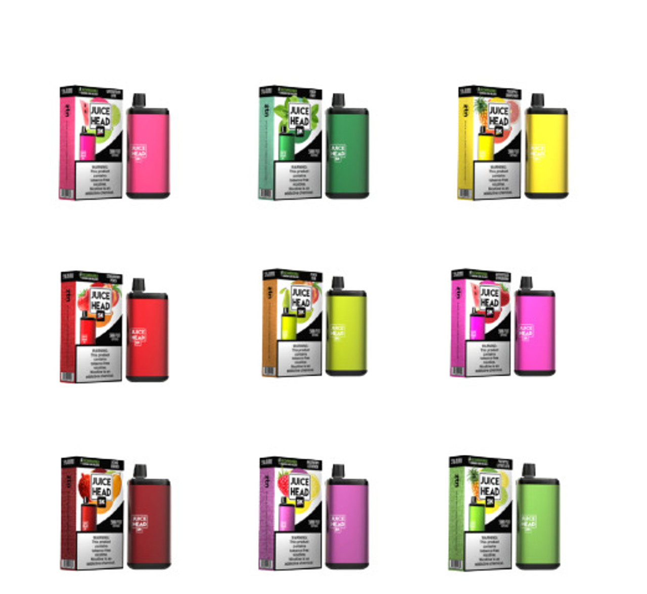 JUICE HEAD 5K BARS DISPOSABLE 10 CT. DISPLAY 14ML 5000 PUFF