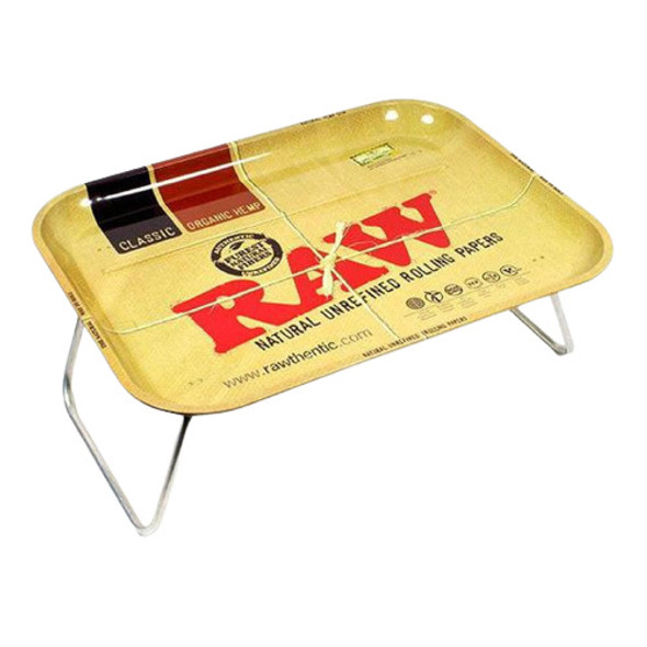  RAW XXL METAL LAP ROLLING TRAY W/ KICKSTAND BOTTOM 