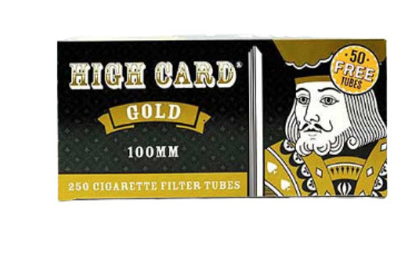  HIGH CARD GOLD CIGARETTE TUBES 250CT. | 4 CARTONS/PK 