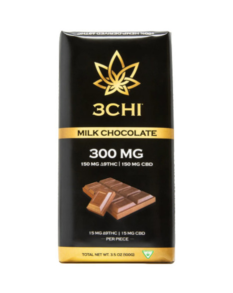  3CHI DELTA 9 MILK CHOCOLATE BARS |300MG| 8CT/DISPLAY 