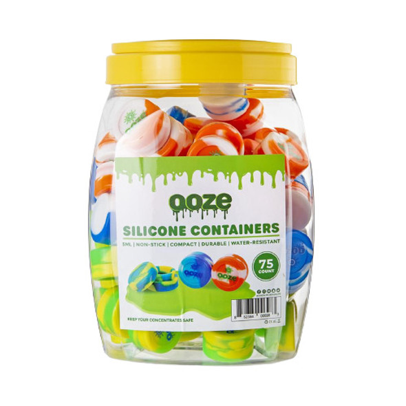  OOZE TIE-DYE SILICONE CONTAINERS 5ML 75CT/JAR 