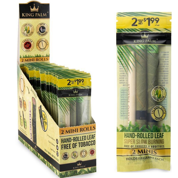 KING PALM 2 MINI ROLLS 20/2pk (PRE PRICED 1.99)