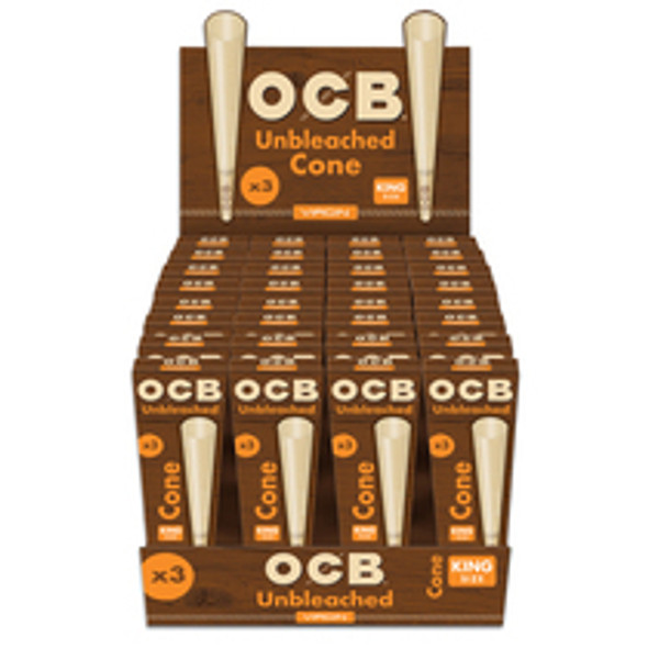 OCB VIRGIN UNBLEACHED CONES 3CT|6CT/32PK