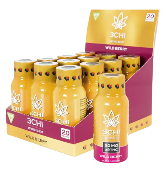 3CHI DELTA-9 WILD BERRY SHOT 20MG 12CT/BOX