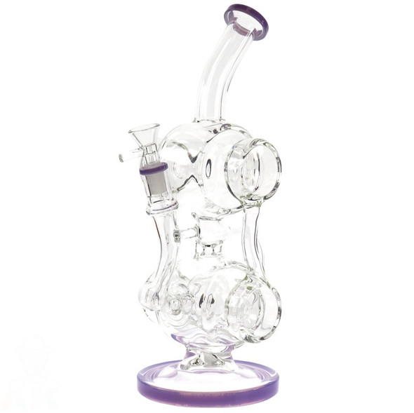 12 IN INLINE PERC ROBOTIC RECYCLER GLASS WATER PIPE