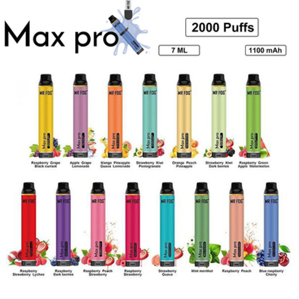 MR FOG MAX PRO DISPOSABLE 7ml 2000 PUFF 5% - 10 CT