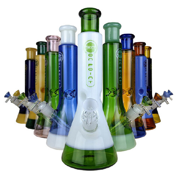 On Point Glass ON POINT GLASS 12" DUAL COLOR ART BEAKER WATER PIPE 