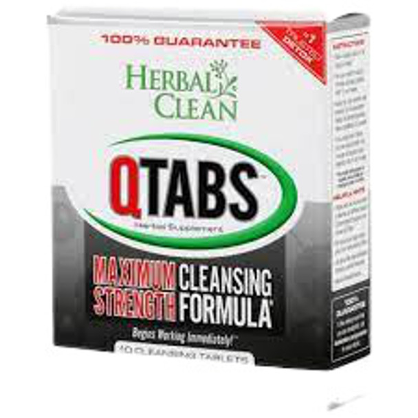 HERBAL CLEAN Q TABS MAXIMUM STRENGTH CLEANSING TABLETS 