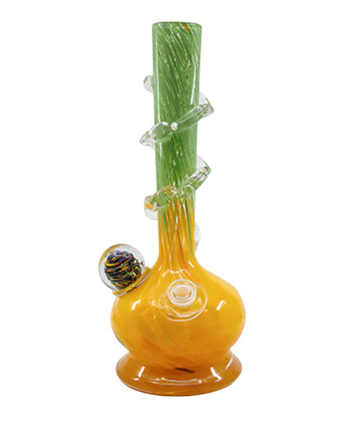  14" VASE STYLE SOFT GLASS WATER PIPE - ASST. COLORS 