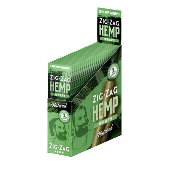  ZIG ZAG HEMP WRAPS 2CT/25PK (UPRIGHT) 