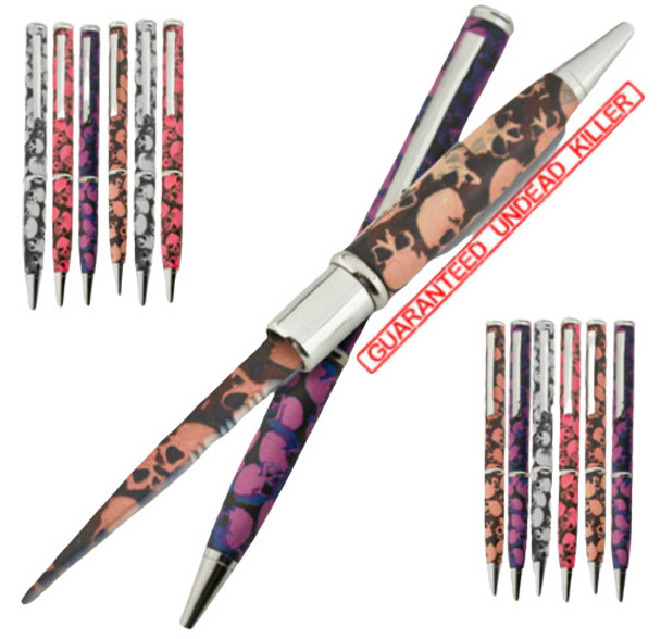  12 PC UNDEAD APOCALYPSE BALLPOINT PEN KNIVES 