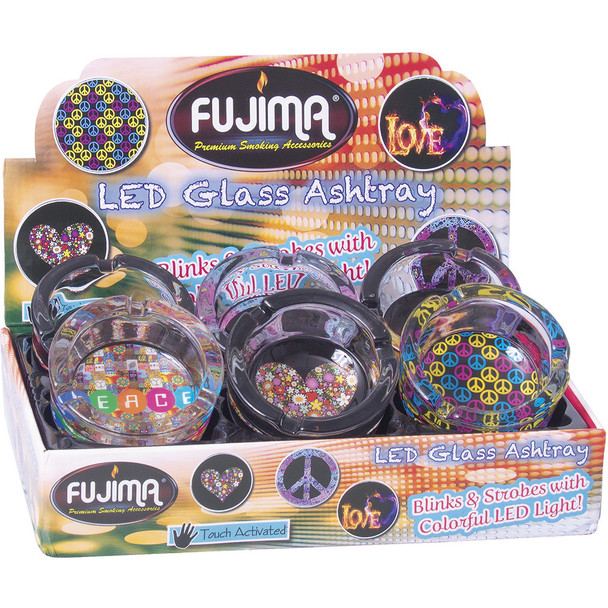 FUJIMA ASST. LED LIGHT PEACE & LOVE DESIGN 6 CT DISPLAY 