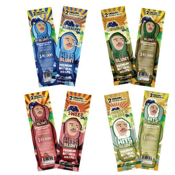  HITS BLUNT  PREMIUM NATURAL WRAPS 2CT/25PK 