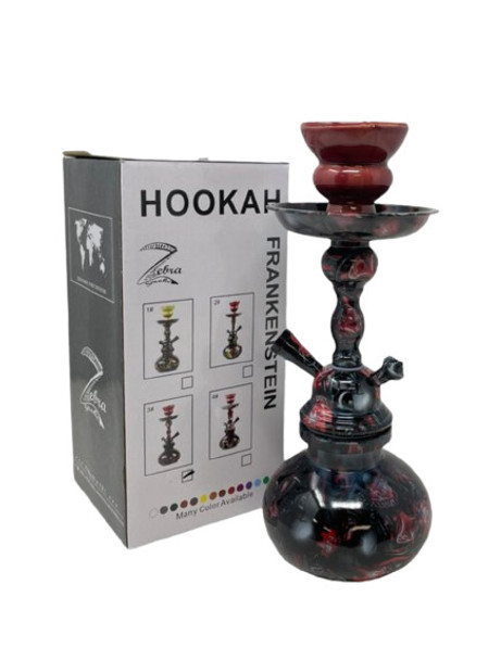  ZEBRA FRANKENSTEIN 11" SINGLE HOSE HOOKAH KIT ASSORTED DESIGNS 