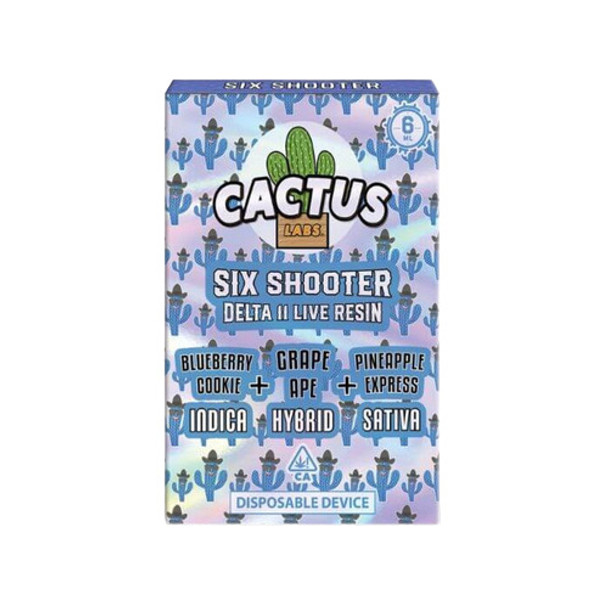  CACTUS LABS "SIX SHOOTER" 6ML LIVE RESIN DELTA 11 DISPOSABLE 5CT/PK 
