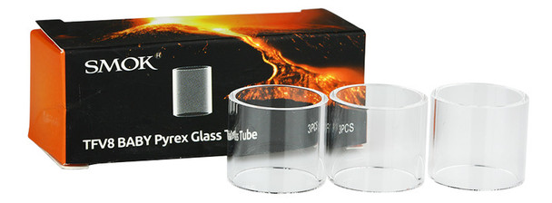 SMOK TFV8 REPLACEMENT PYREX GLASS TUBE 3CT/PK