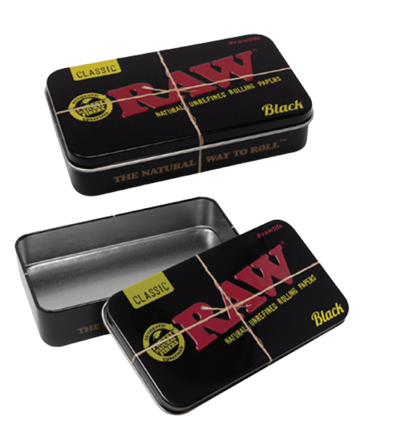RAW BLACK METAL TIN BOX 1CT