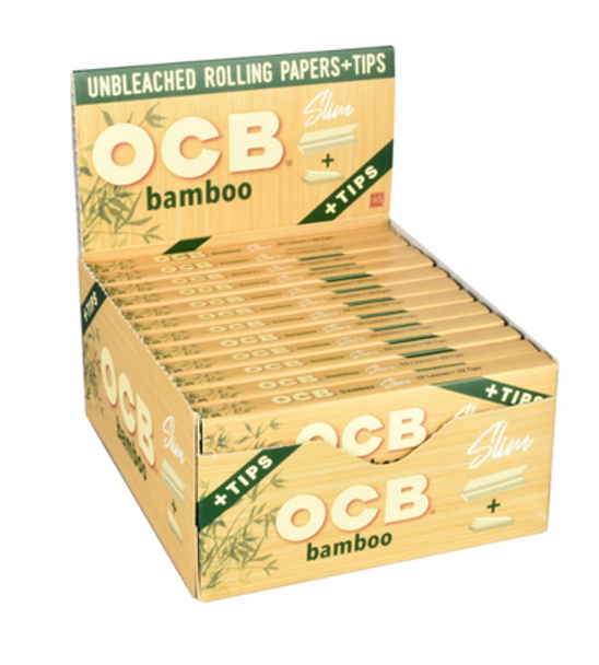 OCB BAMBOO SLIM PAPER+TIPS 24 PACKS