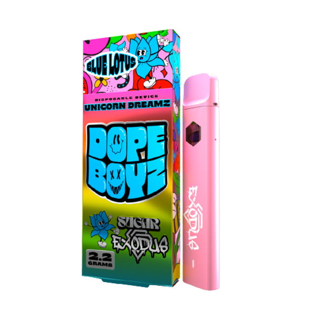 SUGAR EXODUS DOPE BOYZ BLUE LOTUS 2.2G DISPOSABLE DEVICE 6CT/DISPLAY