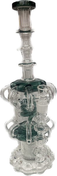 16" RECYCLER WATER PIPE W/MATRIX PERC & 18MM BOWL