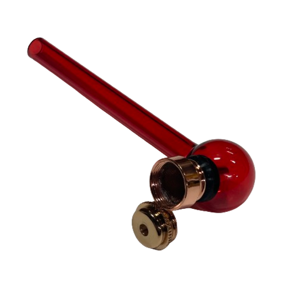 5" ASSORTED COLOR GLASS PIPES WITH SCREENED CAP 24CT/DISPLAY