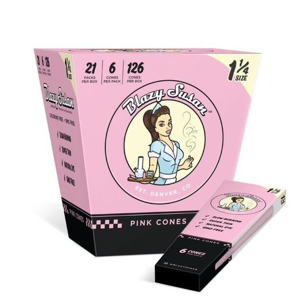 BLAZY SUSAN PINK PRE-ROLLED CONES 21PK BOX