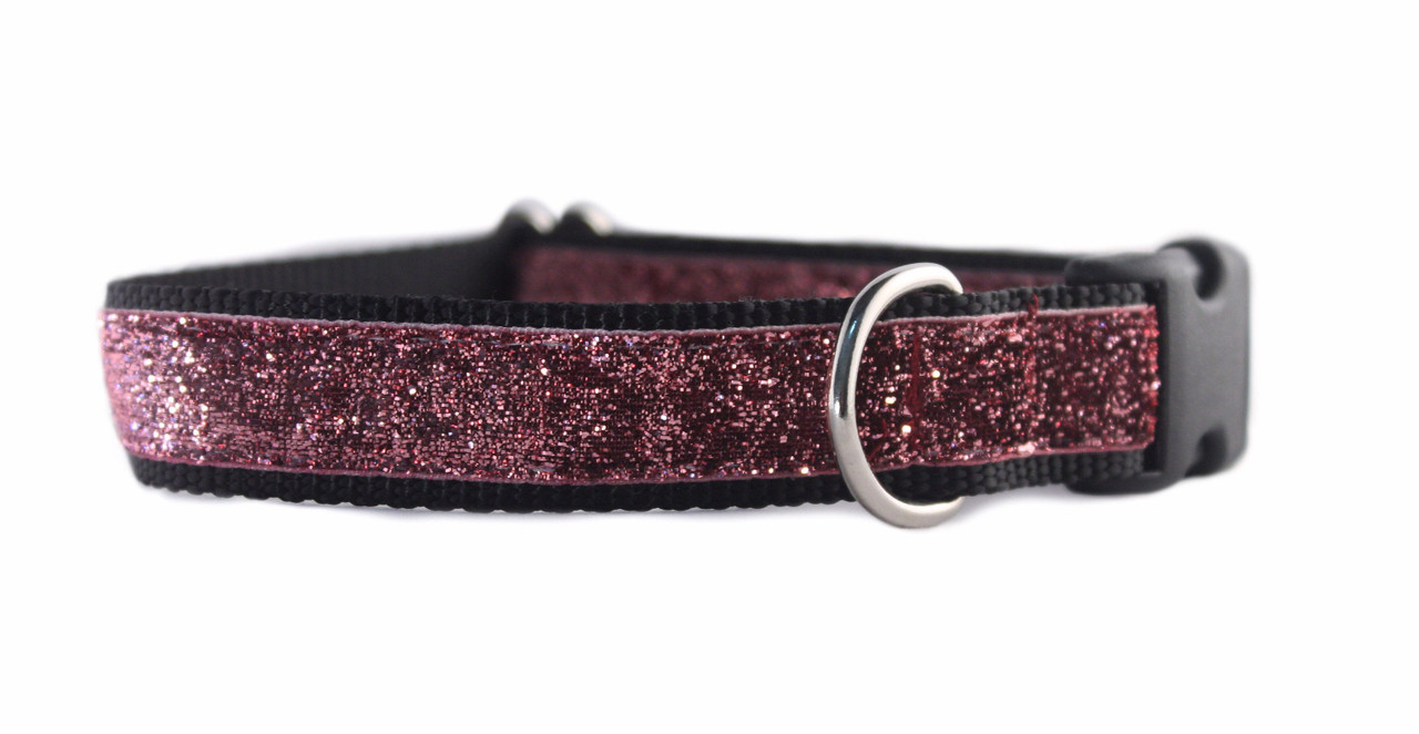 dusty rose dog collar