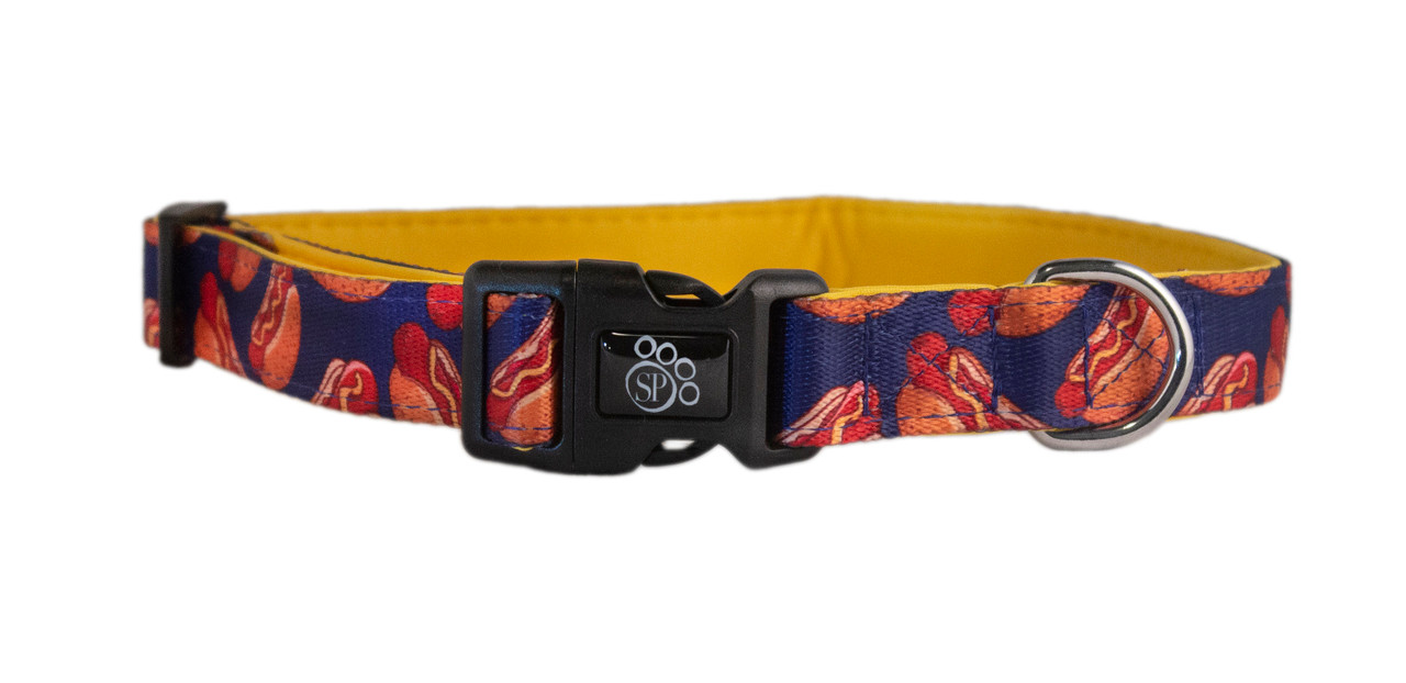 Hot Dogs Dog Collar Comfort Soft Sophisticated Pup