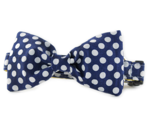 navy blue dog bow tie