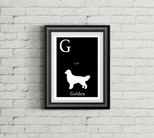 G is for Golden Alphabet Art Print
