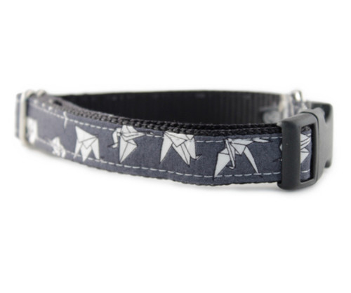 Paper Cranes at Night Dog Collar