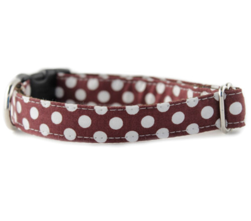 Choco Dot Dog Collar